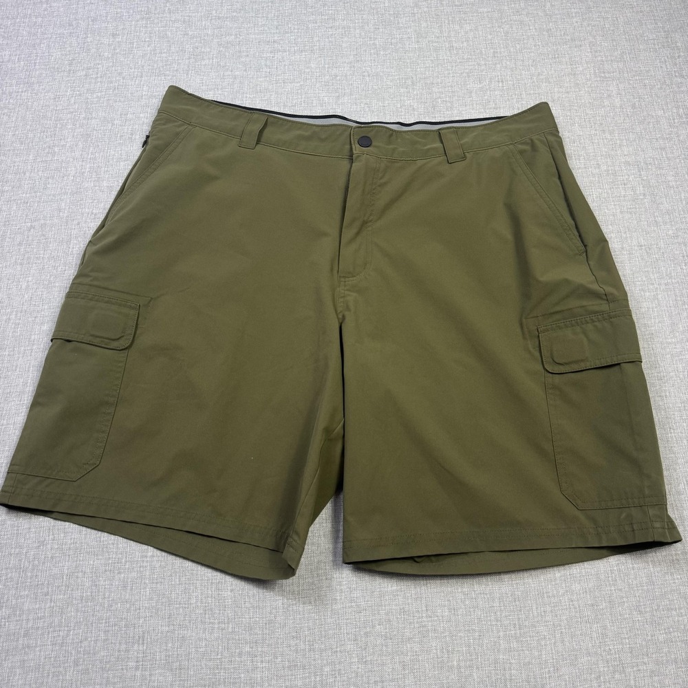 Orvis Cargo Shorts Mens 40 Green Polyester Outdoor Hiking 10" Inseam Travel
